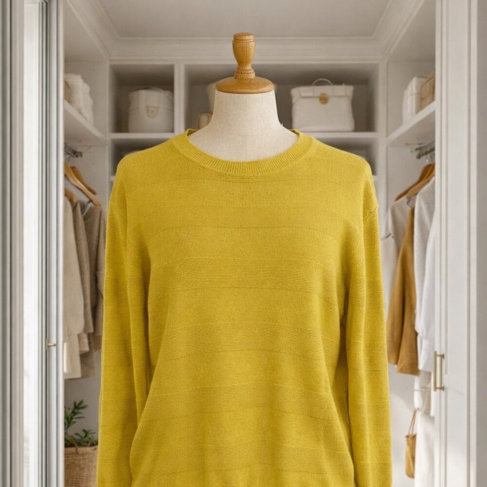 Bartolini Yellow Sweater Made in Italy Size Small